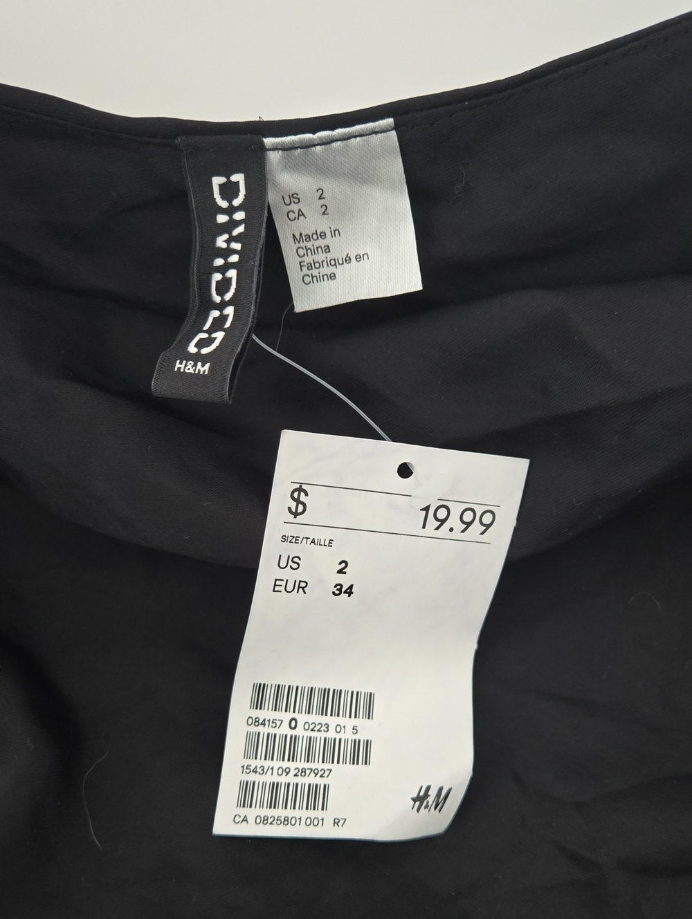 H&M Black Tank Top With Rhinestone Straps - Picture 2 of 4